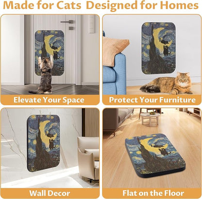 Art Cat Scratcher, Wall-Mountable Cat Scratching Board, Cat Wall Scratcher - Image 5