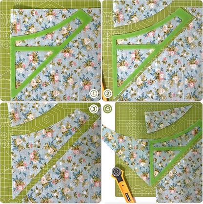 5Pcs Plastic Reversible Tie On Curved Dog Bandana Cutting Templates Set - Image 3