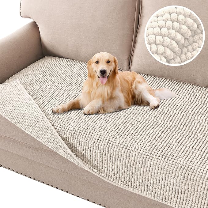 H.VERSAILTEX Plush Chenille Dog Bed Cover Thick Soft Sofa Covers Loveseat Cover by HVERSAILTEX