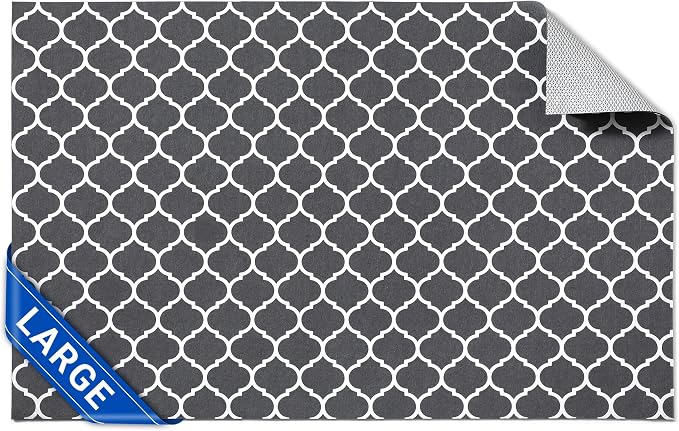 Cooyes Large Dog Food Mat 24"×36", Ultra-Absorbent Dog Bowl Mat by Cooyes