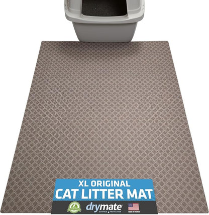 Drymate Cat Litter Box Mat, Litter Trapping Mat, Waterproof, Urine-Proof by Drymate