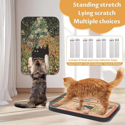 2 Pack Art Cat Scratcher, Wall-Mountable Cat Scratch Pad, Wall Cat Scratcher - Image 3
