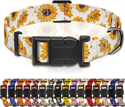 Dog Collar, Floral Boys Girls Puppy Collar by Seyezo