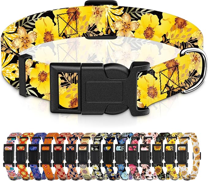 Dog Collar for Boys Girls, Puppy Collar for Small Medium Large Dogs, Adjustable by Seyezo