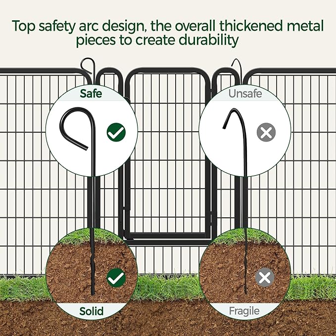 Yaheetech Dog Playpen Outdoor, 40 inch 32 Panels Dog Pen Indoor Heavy Duty - Image 7
