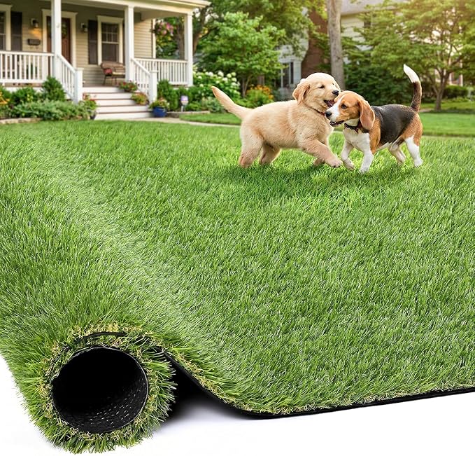 Artificial Grass Rug Indoor Outdoor, 6 x 10FT Faux Grass Turf by JOCOEVOL