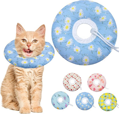 Cat Cone Collar Soft, Adjustable Cat Recovery Collar Kitten Cones to Stop by Seyezo