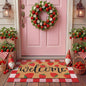 Tinideya 2 Pcs Strawberry Door Mat Fruit Pattern Design Welcome Non Slip Coir by Tinideya