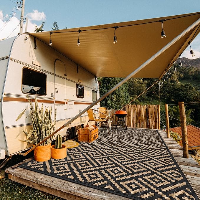GENIMO Outdoor Rug Waterproof, Lightweight Large RV Camping Mat - Image 2