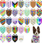 30 Pack Rainbow Dog Bandanas Bulk by Bestwishforyou