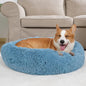 Calming Donut Dogs Beds for Small Dogs Washable, 28inch Plush Round Pet Bed for by nononfish