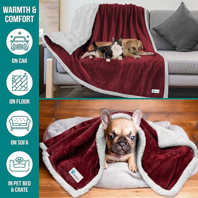 PetAmi Dog Blanket for Medium Large Dogs, Pet Bed Blanket Cat Puppy Kitten - Image 5