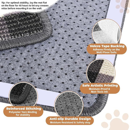 Cat Scratcher Mat, 23.6x15.7 Inch Natural Sisal Cat Scratch Pad, Horizontal Cat - Image 3