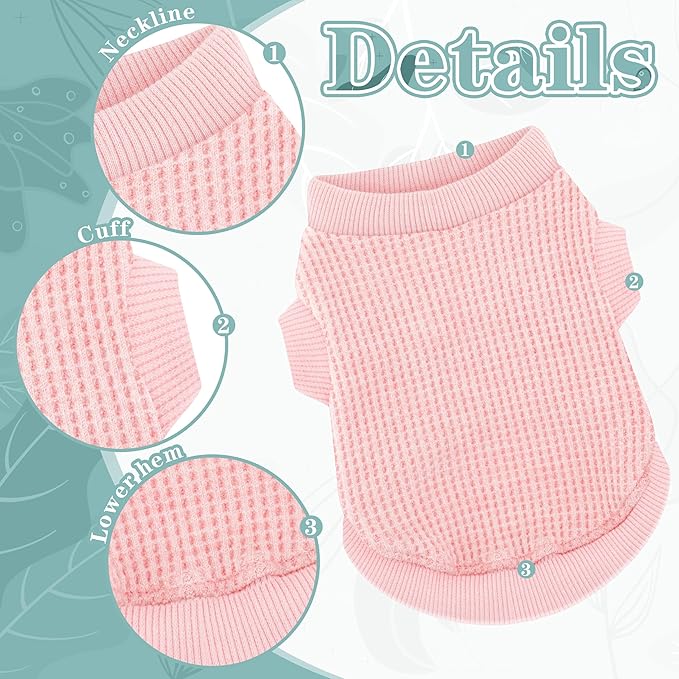 Cozy and Functional Dog Shirts for Small Puppies: Stretchable Pink Attire - Image 6