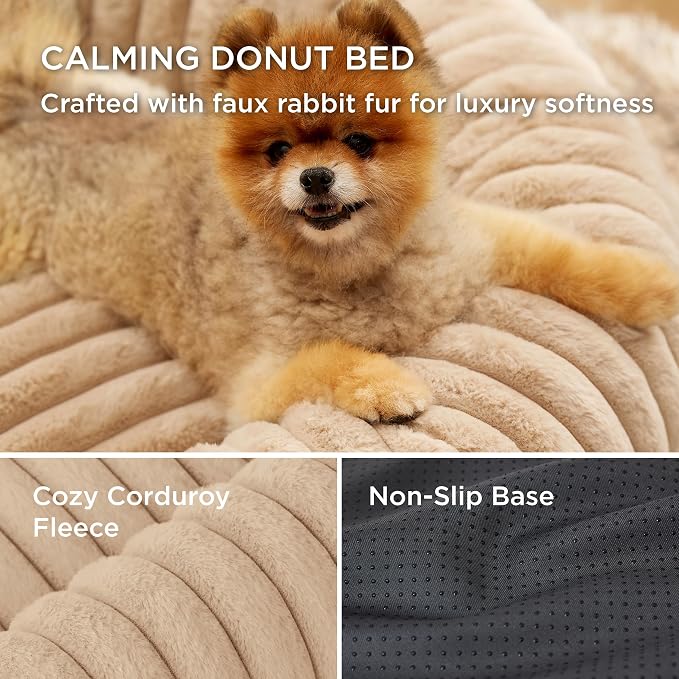 Bedsure ComfyFleece™ Donut Small Dog Bed - Image 3