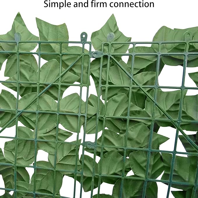 Artificial Fence Privacy Screen: 5FT x 50FT UV-Anti Faux Greenery Backdrop Ivy - Image 3
