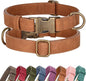 Didog Soft PU Leather Dog Collar, Stylish Quick Released Dog Collar by Didog