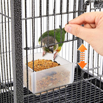 Yaheetech 40 Inch Wrought Iron Bird Cage Open-Top Parrot Cage - Image 6