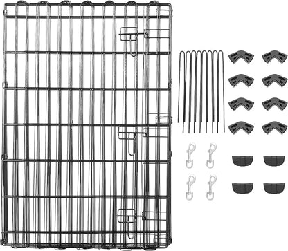 Amazon Basics Foldable Metal Exercise Dog Playpen, Indoor/Outdoor, Single Door - Image 6