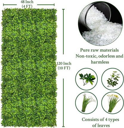 Artificial Plant Wall Roll: 48 X120 in UV-Anti Ivy Privacy Fence Screen Faux - Image 2
