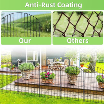 Decorative Garden Fence 40in x12ft, 5 Pack No Dig Fence Animal Barrier - Image 6