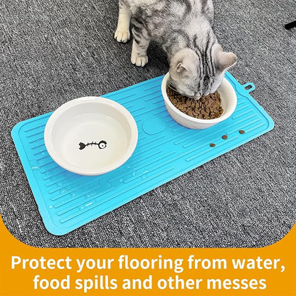 Ptlom Pet Placemat for Dog and Cat, Anti-Slip Waterproof Dogs Feeding Mat - Image 8