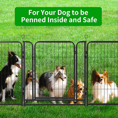 Dog Playpen Outdoor Extra Wide 12 Piece Panels Heavy Duty Dog Fence 32" Height - Image 8
