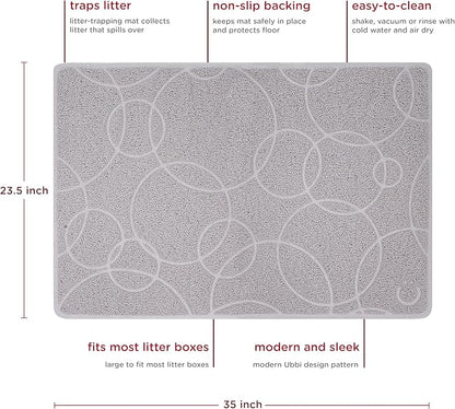 Ubbi Pet Cat Litter Mat, Non-Slip Litter Trapping Mat - Image 2