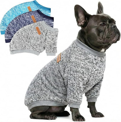 3 Pack Dog Sweaters for Small Dogs Girl Boy Winter Fleece Clothes Warm Soft Dog by BAOBICUTE