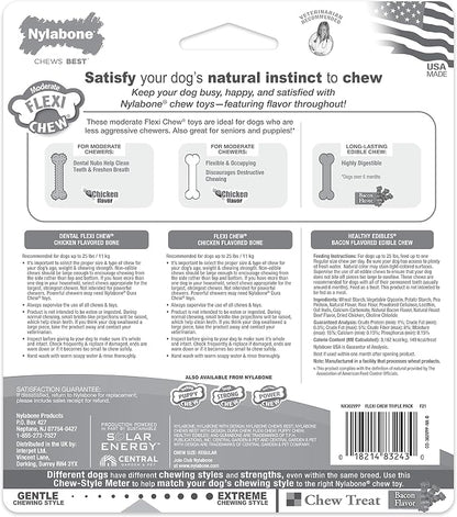Nylabone Original Bone Flexi Chew Toy Value Pack - Image 10