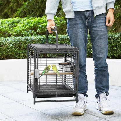 Yaheetech 25.5'' Wrought Iron Bird Travel Carrier Cage Parrot Cage - Image 2