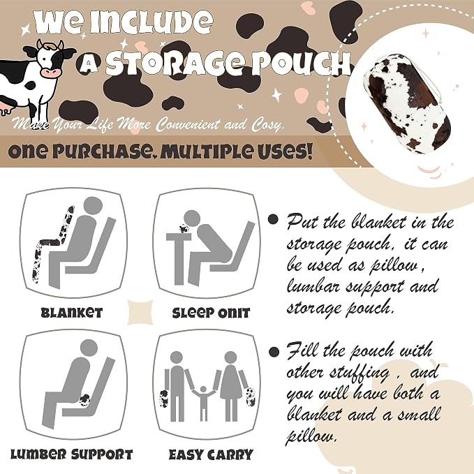Bnuitland Cow Print Throw Blanket - Image 3