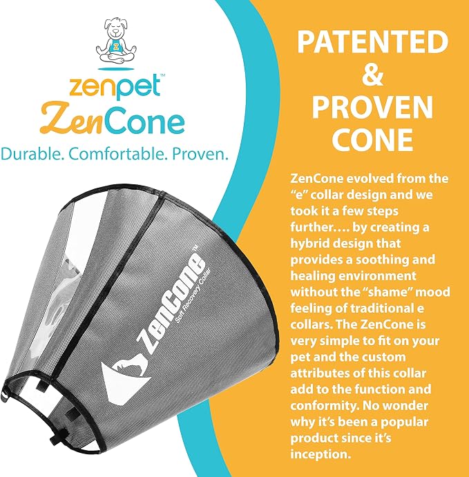 ZenPet Recovery Cone E-Collar for Dogs & Cats – Soft, Comfortable, Safe & - Image 8