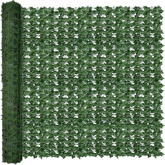 Artificial Fence Privacy Screen: 6FT x 20FT UV-Anti Faux Greenery Backdrop Ivy by ODTORYHOME