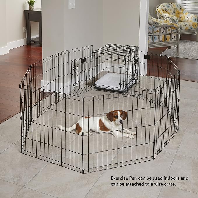 MidWest Homes for Pets Folding Metal Puppy / Dog Exercise Pen, Indoor/Outdoor - Image 4