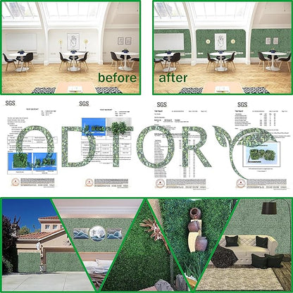 Artificial Ivy Privacy Fence Wall Screen: 72 X144 in UV-Anti Faux Boxwood Roll - Image 6
