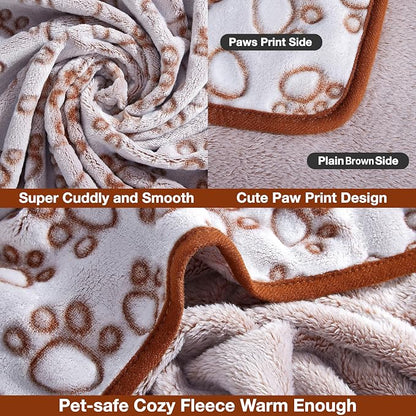 Stuffed Brown Small Premium Soft Dog Blanket, - Image 3