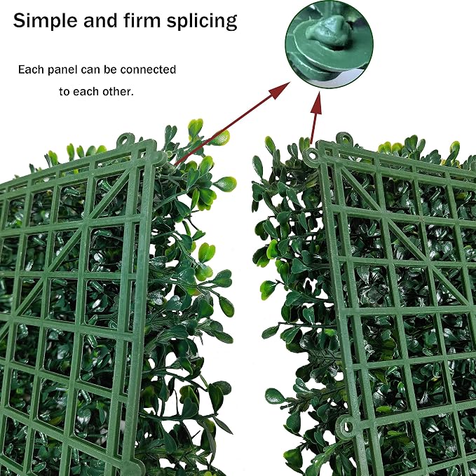 Artificial Ivy Privacy Fence Wall Screen: 72 X144 in UV-Anti Faux Boxwood Roll - Image 4