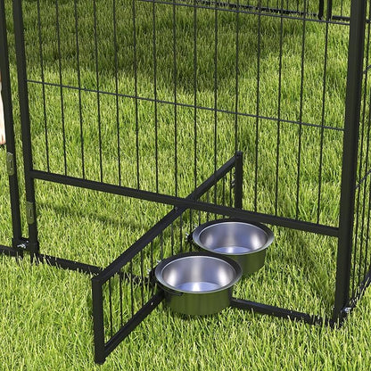 PawHut Outside Dog Kennel, Garden Playpen Fence Crate Enclosure Cage Rotating - Image 9