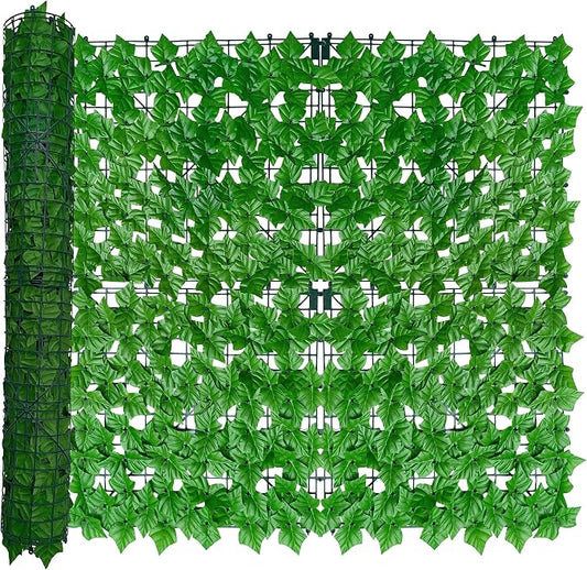 Artificial Ivy Privacy Fence Wall Screen, 40X120 in UV-Anti Faux Greenery by ODTORYHOME