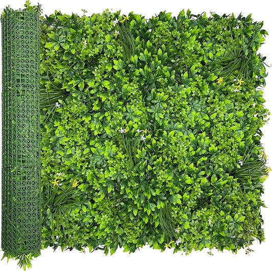 Artificial Plant Wall Roll: 40X120 in UV-Anti Ivy Privacy Fence Screen Faux by ODTORYHOME