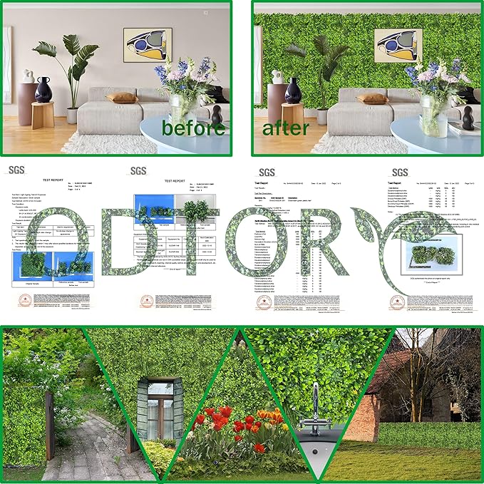 Artificial Plant Wall Roll: 40X120 in UV-Anti Ivy Privacy Fence Screen Faux - Image 6